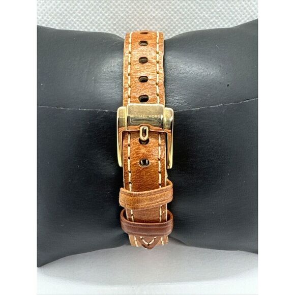 Michael Kors Slim Runway MK2284 Women's Brown Leather Analog Dial Watch JNA667 - Picture 4 of 11
